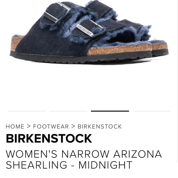 Furry blue BIRKENSTOCKS - never been worn - Picture 6 of 6